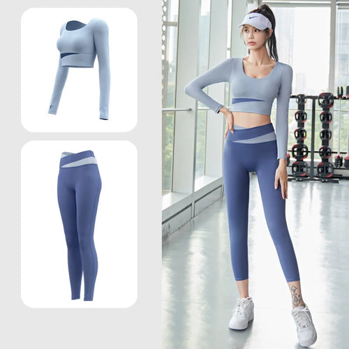 Yoga Sets 2PCS Sport Workout Clothes Femme Activewear Set Girls