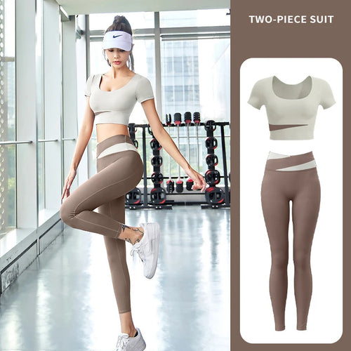 Yoga Sets 2PCS Sport Workout Clothes Femme Activewear Set Girls