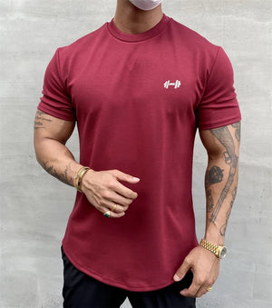 T shirt Men Summer Gym Clothing Bodybuilding Fitness Loose Casual