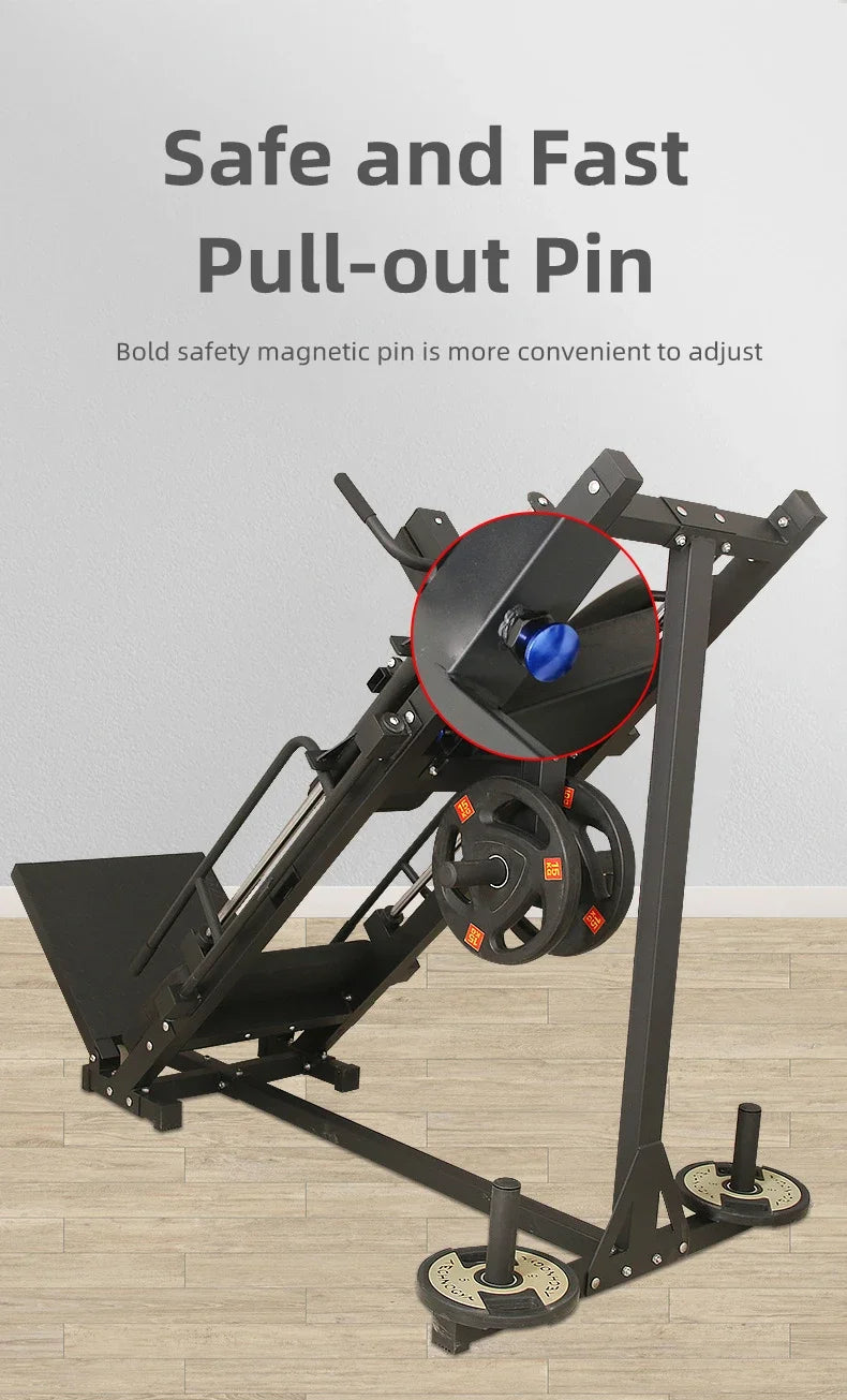 Dual-function inverted pedal machine leg strength trainer commercial