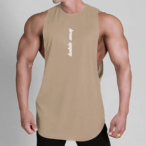 Summer New Y2K Sleeveless Top Men Muscle Tshirt Sporting Gym Clothing