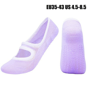 Women High Quality Pilates Socks Anti Slip Breathable Backless Yoga